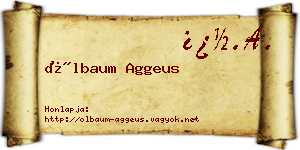 Ölbaum Aggeus névjegykártya